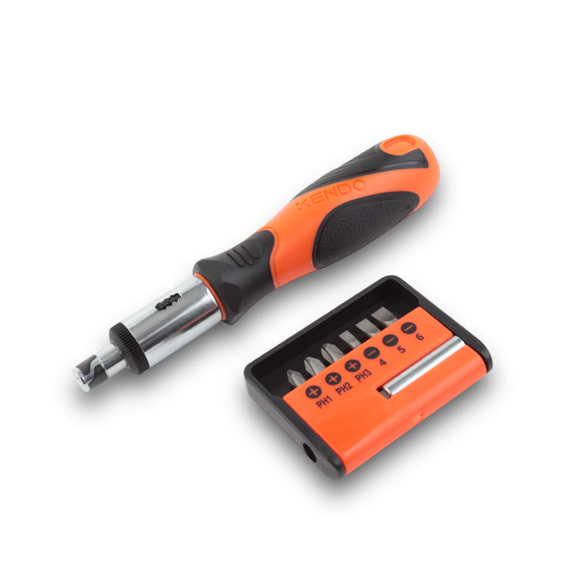 KENDO 8PC RATCHET SCREWDRIVER BITS SET - 20024