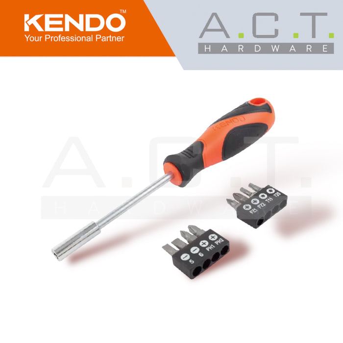 KENDO 9PC FOLDED SCREWDRIVER BITS SET - 20236