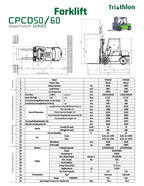 AIKO / TRIATHLON 5 TON DIESEL FORKLIFT | MODEL : CPCD5.0T/4.5M