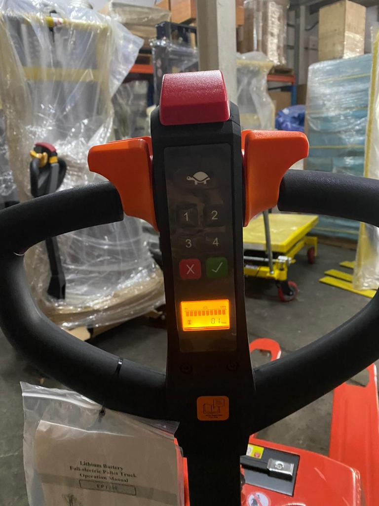 AIKO 2 TON FULLY AUTOMATIC ELECTRIC PEDESTRIAN PALLET TRUCK WITH WIDE FORK (680 X 1220MM) | MODEL : PT-AIKO120-W