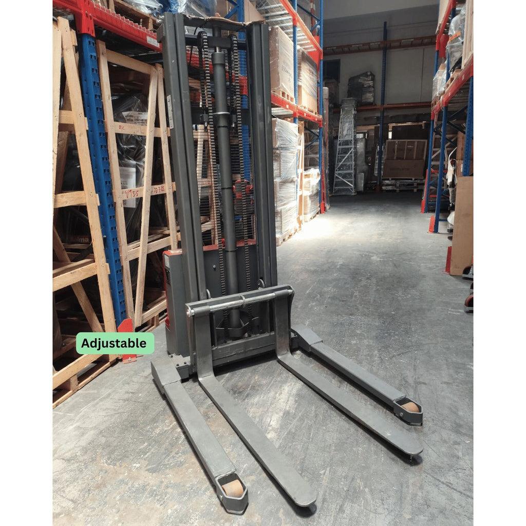 AIKO SELF-PROPELLED ELECTRIC ADJUSTABLE WIDE LEG STACKER (CDD1530) FOR OPEN PALLET & CLOSE PALLET | MODEL: PT-AIKO1530A-N