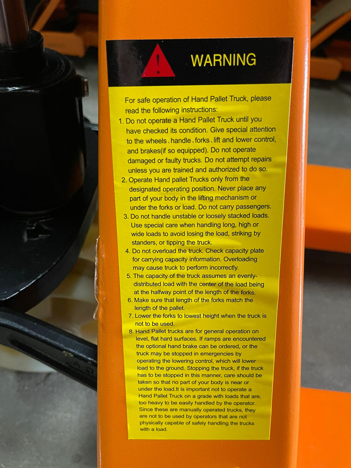AIKO 3T 550*1150*85MM CBY SERIES DOUBLE NYLON YELLOW HAND PALLET TRUCK | MODEL: PT-CBY3N-550-2