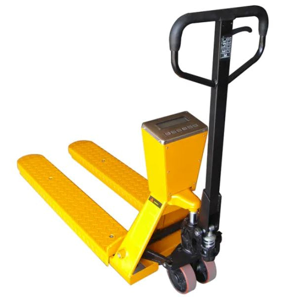 AIKO PALLET TRUCK 3T 685*1220*85MM WITH WEIGHING SCALE DOUBLE PU WHEEL W/O PRINTER | MODEL : PT-CBYCW3-685