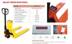 AIKO PALLET TRUCK 3T 685*1220*85MM WITH WEIGHING SCALE DOUBLE PU WHEEL W/O PRINTER | MODEL : PT-CBYCW3-685