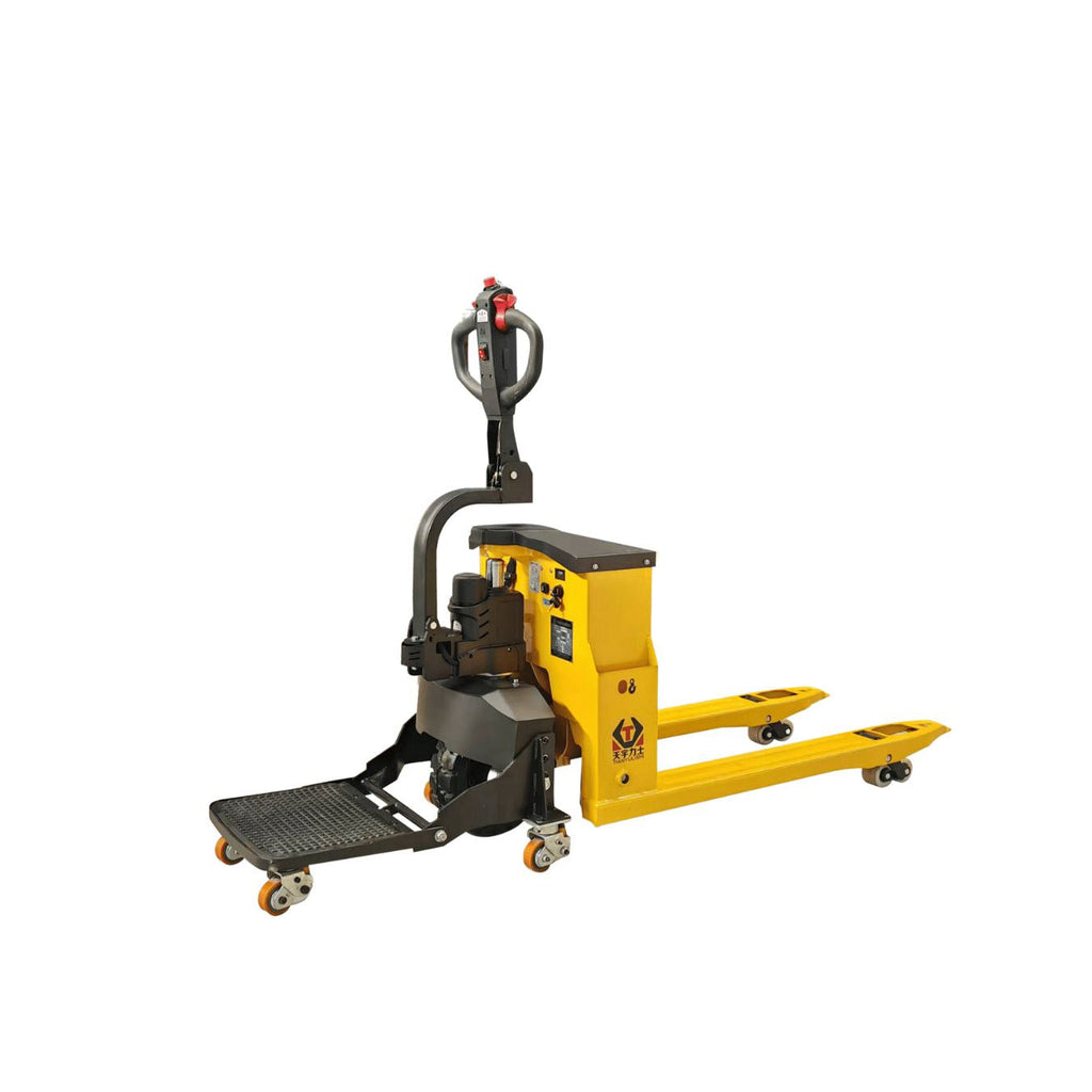 AIKO FULLY ELECTRIC CONSTRUCTION PALLET TRUCK 3TON 685*1150MM - OFF ROAD -BLACK WHEEL - STAND | MODEL: PT-HB-TYA30ST