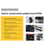 AIKO FULLY ELECTRIC CONSTRUCTION PALLET TRUCK 5T 685*1220MM - OFF ROAD | MODEL: PT-HB-TYS50