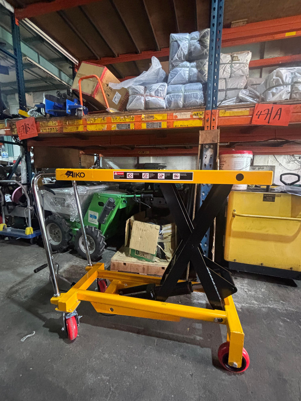 AIKO HYDRAULIC SCISSOR TABLE LIFT TRUCK 1000KG 1000MM HEIGHT | MODEL: PT-PT1000A