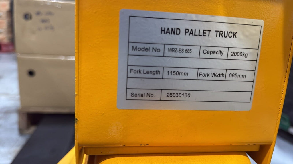 AIKO PALLET TRUCK 2TON 685*1150MM WITH WEIGHING SCALE DOUBLE PU WHEEL W/O PRINTER #WRZ-ES | MODEL: PT-WCW2-685
