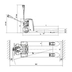 AIKO FULL ELECTRIC PALLET TRUCK 560X1150MM | MODEL : PT-WEPT20FB