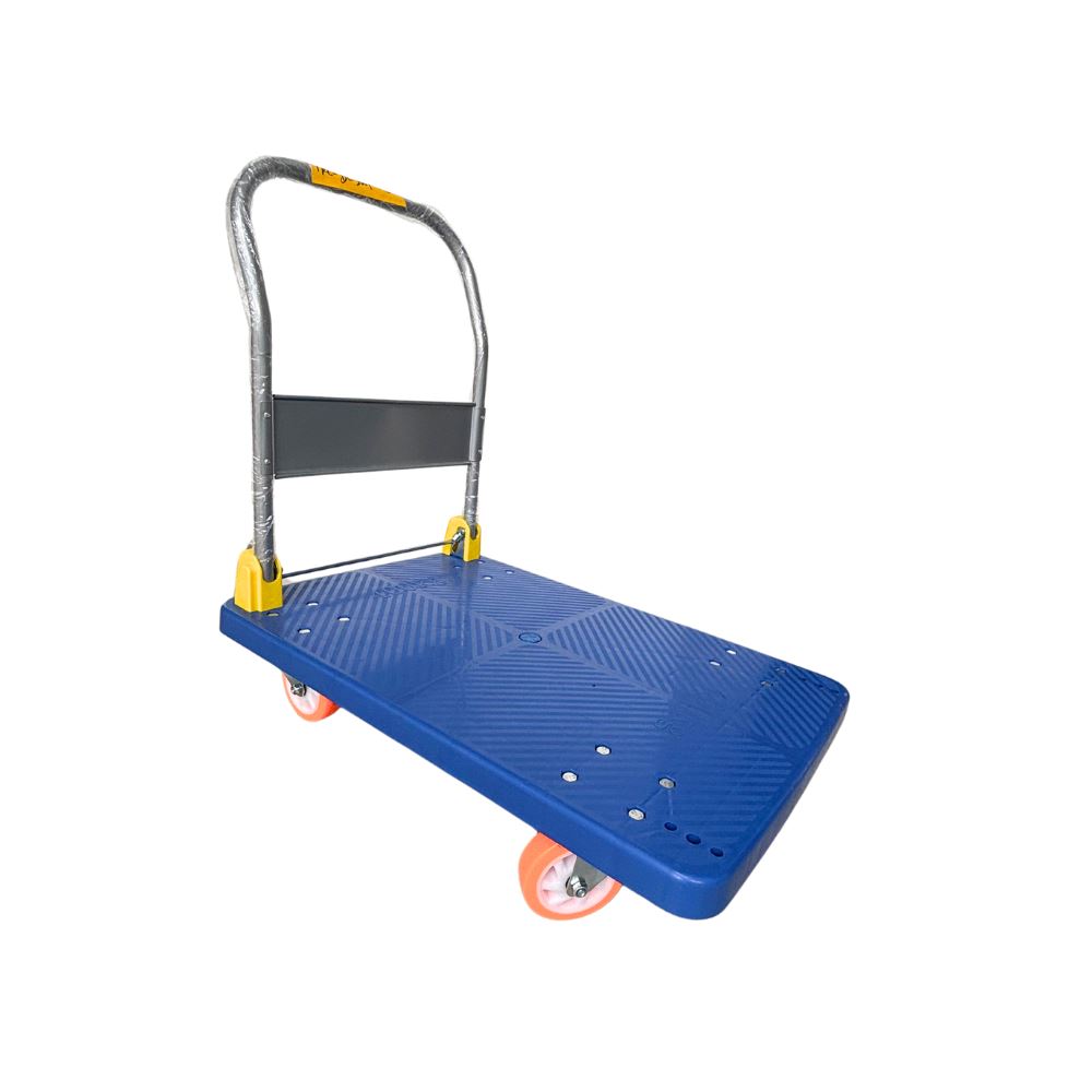 AIKO PVC BLUE TROLLEY 300KG WITH ORANGE WHEEL (2860071) | MODEL : TRL-DL300F-O Main image