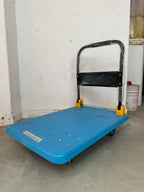 AIKO H/D PVC TROLLEY 60*90CM (BLUE) WITH STEEL SUPPORT | MODEL: TRL-DL300HD-QD