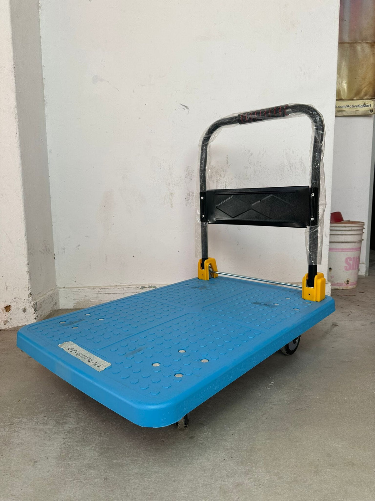 AIKO H/D PVC TROLLEY 60*90CM (BLUE) WITH STEEL SUPPORT | MODEL: TRL-DL300HD-QD