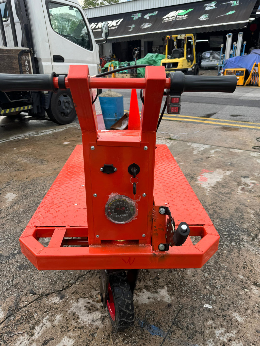 AIKO BATTERY FLAT PLATFORM TROLLEY MINI DUMPER 48V20A | MODEL : TRL-E-DUMPER-F