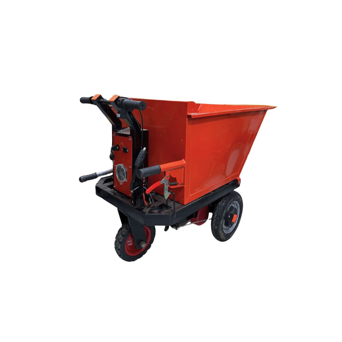 AIKO BATTERY MINI DUMPER (YELLOW) SLANT SHAPE HOPPER (500KG) | MODEL: TRL-E-DUMPER-SLT Main image