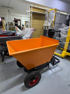 AIKO BATTERY STAND-ON MINI DUMPER 500KG (YELLOW) SLANT SHAPE HOPPER | MODEL: TRL-E-DUMPER-ST-SLT