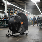 AIRKING 24" 230V HIGH VELOCITY DRUM AIR CIRCULATOR FAN C/W WHEELS