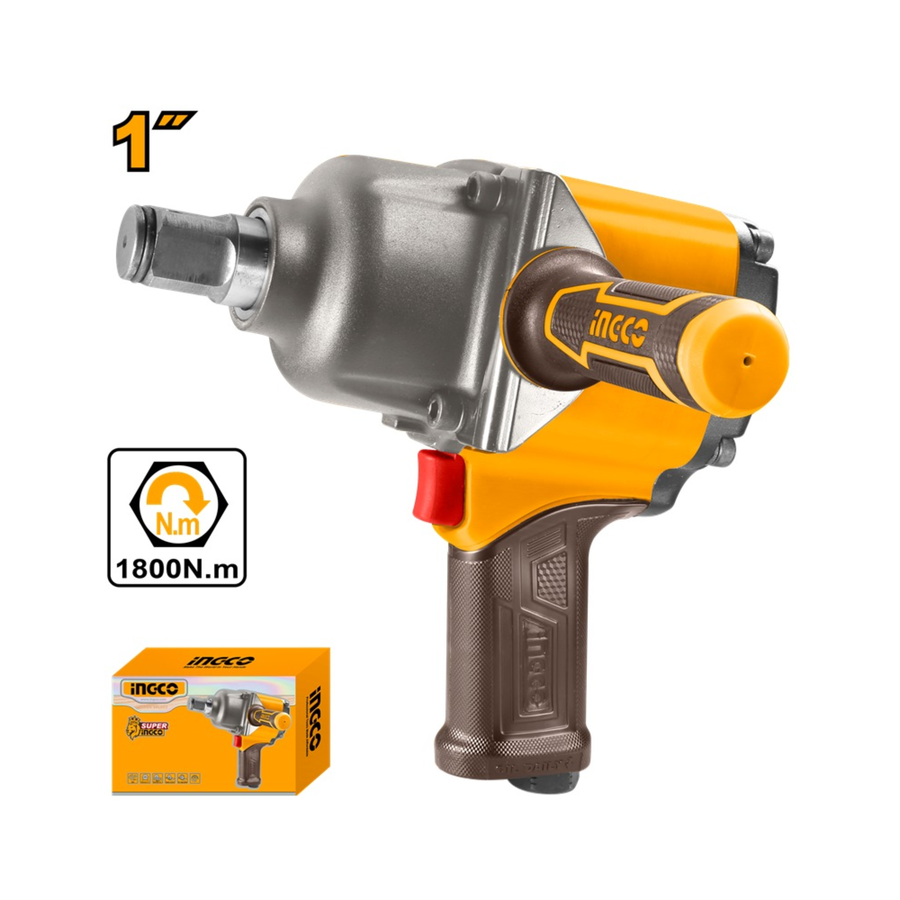 INGCO AIW11223, AIR IMPACT WRENCH 1" DR. MAX TORQUE 1800NM