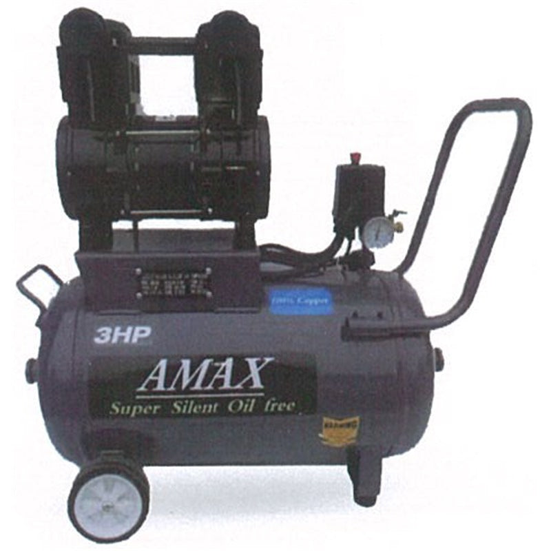 AMAX Oil-Free Air Compressor, 3.0HP, 50L, 230V, with MOM Certificate - AM3050