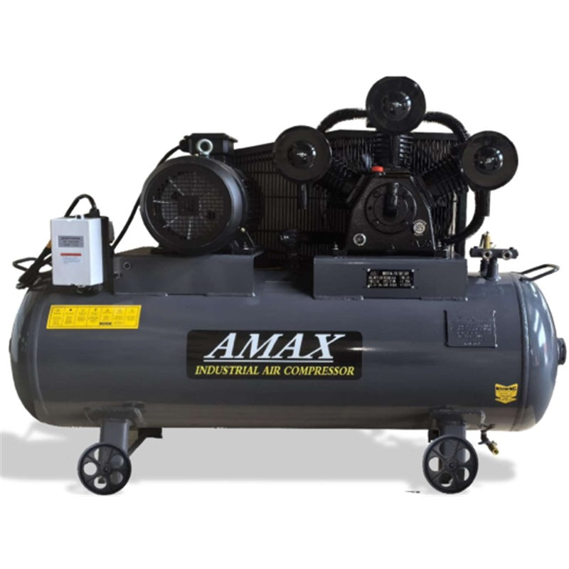 AMAX Piston Driven Air Compressor, 7.5HP, 250L, 8 Bar, 415V, with MOM Certificate - AMFS75-250H