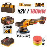 INGCO APLI42151, 42V Compact Brushless Cordless Polisher Set, 150MM (6"), With Accessories Set