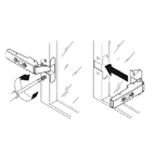 S.H Aluminium Frame Conceal Hinge With Air Pressure - Gunmetal Black