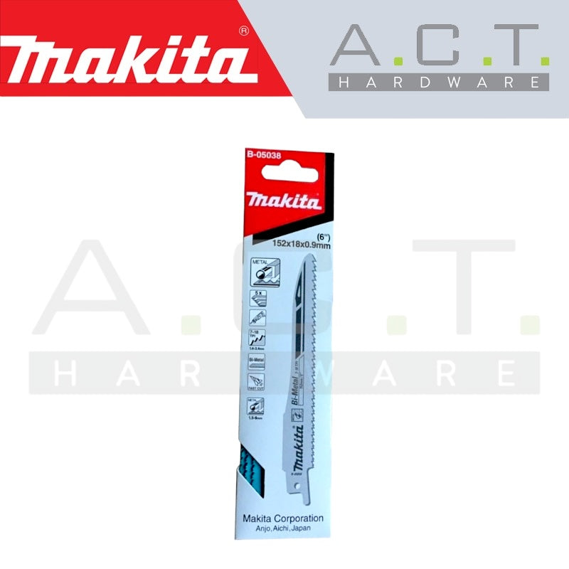 MAKITA RECIPRO SAW BLADE, (EXPRESS/BI-METAL/ FAST CUTS FOR METAL), B-05038 Main image