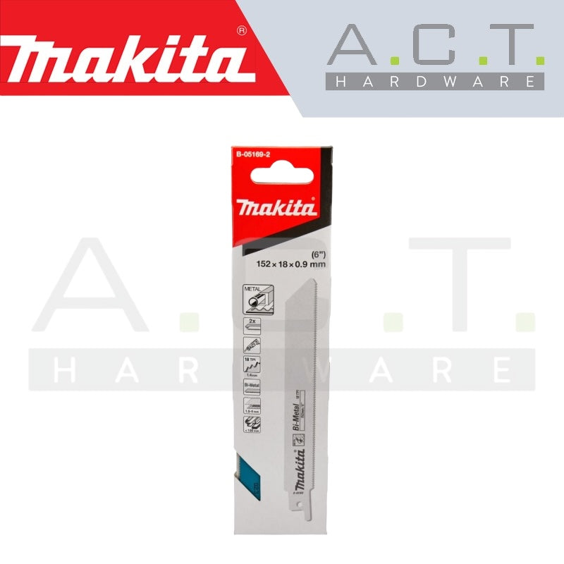 MAKITA RECIPRO SAW BLADE, (METAL/ BASIC/ BI-METAL/ METAL & IRON PIPE CUTS), B-05169 Main image
