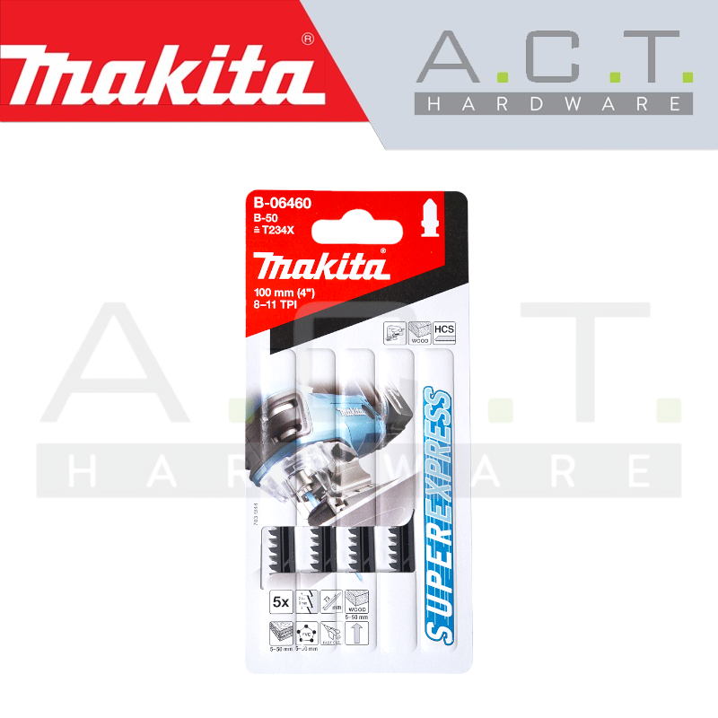MAKITA JIG SAW BLADE, BAYONET TYPE, (SUPER EXPRESS/WOOD/PLASTIC), NO: B-50 (B-06460) Main image
