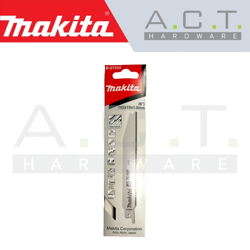 MAKITA RECIPRO SAW BLADE, (FOR SPECIAL PURPOSE/ STAINLESS STEEL PLATE & PIPE/ FIBERGLASS CUTS), B-07250 Main image
