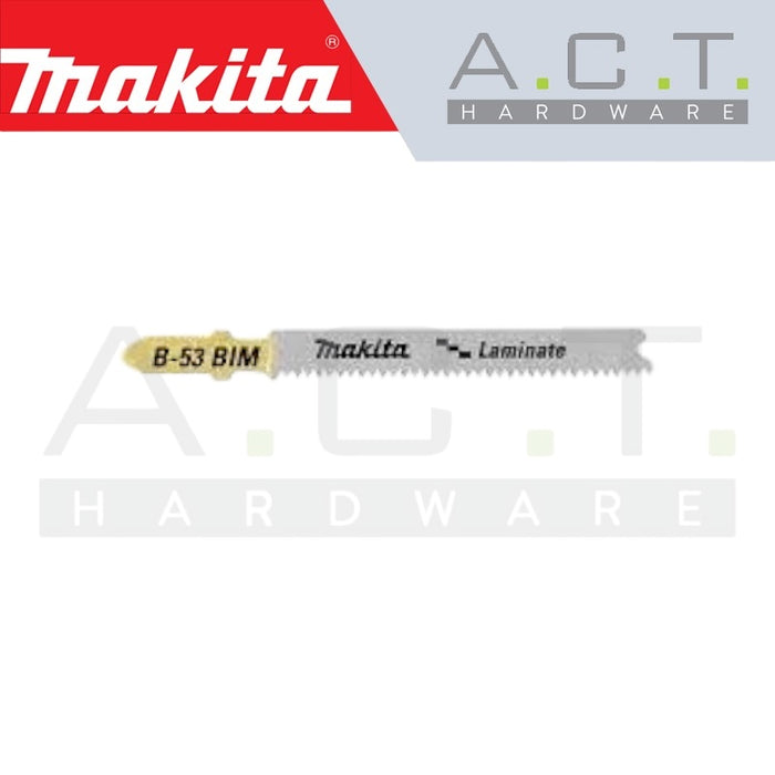 MAKITA JIG SAW BLADE, BAYONET TYPE, (HARDWOOD/HARD PLASTIC/SPLINTER-FREE CUTS), NO: B-53 (B-10970)