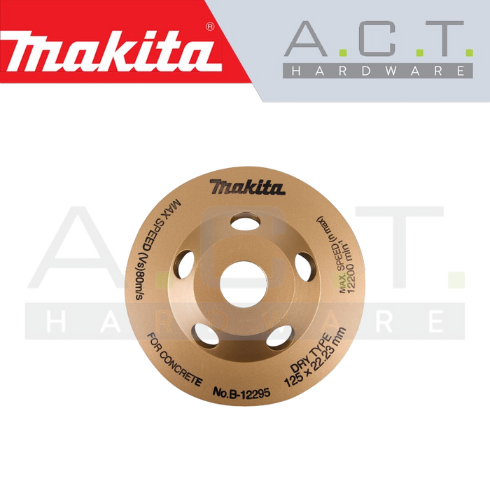 MAKITA OFFSET DIAMOND WHEEL 125MM STANDARD WORK (DOUBLE TYPE), B-12295