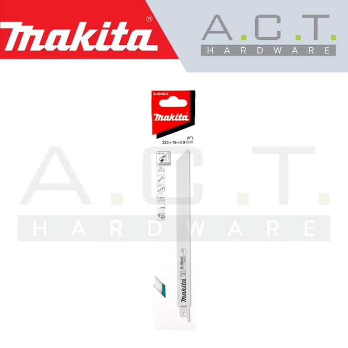 MAKITA RECIPRO SAW BLADE, (METAL/ BASIC/ BI-METAL/ METAL & PIPE CUTS), B-43169