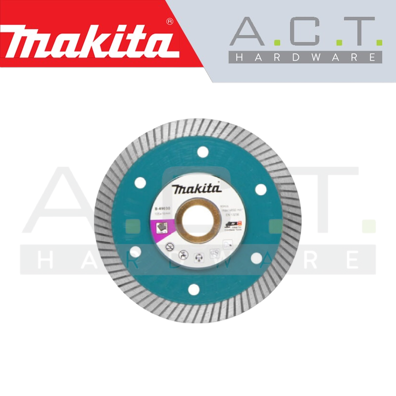 MAKITA DIAMOND WHEEL 105MM CORRUGATED (DRY/PORCELAIN TILE), B-49030 Main image