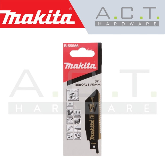 MAKITA RECIPRO SAW BLADE, (METAL/ HEAVY/ TC/ THICK SHEET METAL CUTS), B-55566