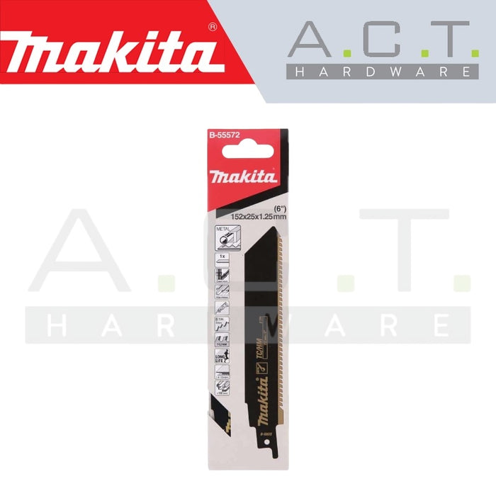 MAKITA RECIPRO SAW BLADE, (METAL/ HEAVY/ TC/ THICK SHEET METAL CUTS), B-55572