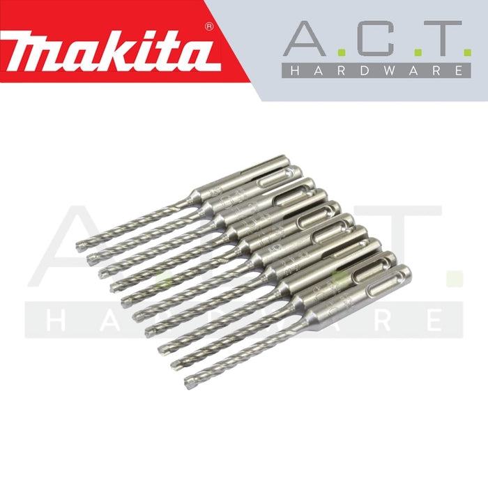 MAKITA T.C.T DRILL BIT SET (10PCS, SAME SIZE) FOR SDS-PLUS HAMMERS/ NEMESIS II