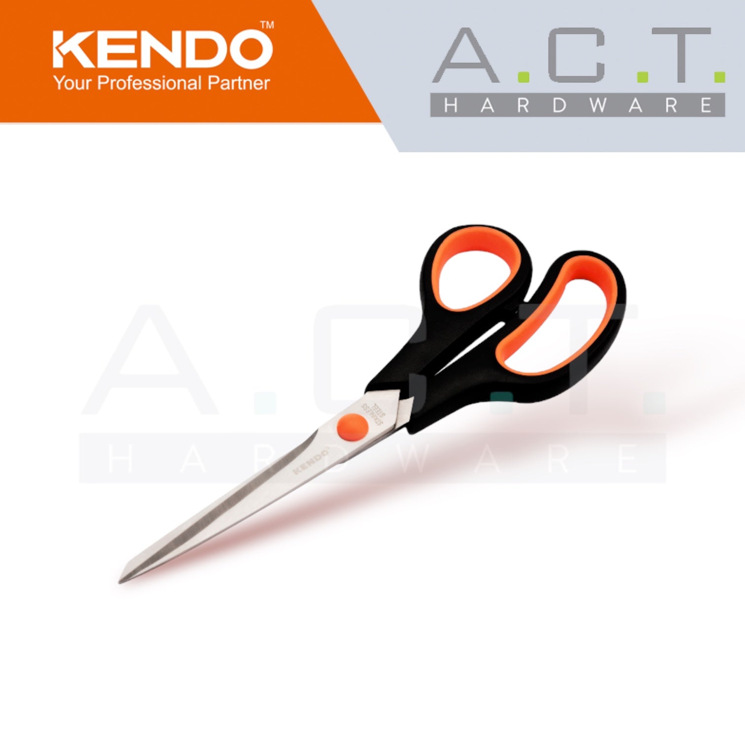 KENDO STAINLESS STEEL BLADE HOUSEHOLD SCISSORS - 30713 Main image