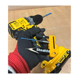 StealthMounts 45° & 90° Magnetic Bit Holder for Dewalt XR & Flexvolt Tools [SKU: BH-DW-4590-YLW]