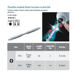 MAKITA 10PC MAGNETIC DOUBLE ENDED SILVER TORSION SCREW BIT SET, PH2, E-FORM, 110MM, B-52037