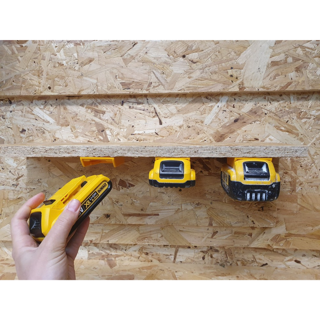 StealthMounts Battery Mounts for DeWalt 20V MAX / 18V Series [SKU: BM-DW20-YLW-6]