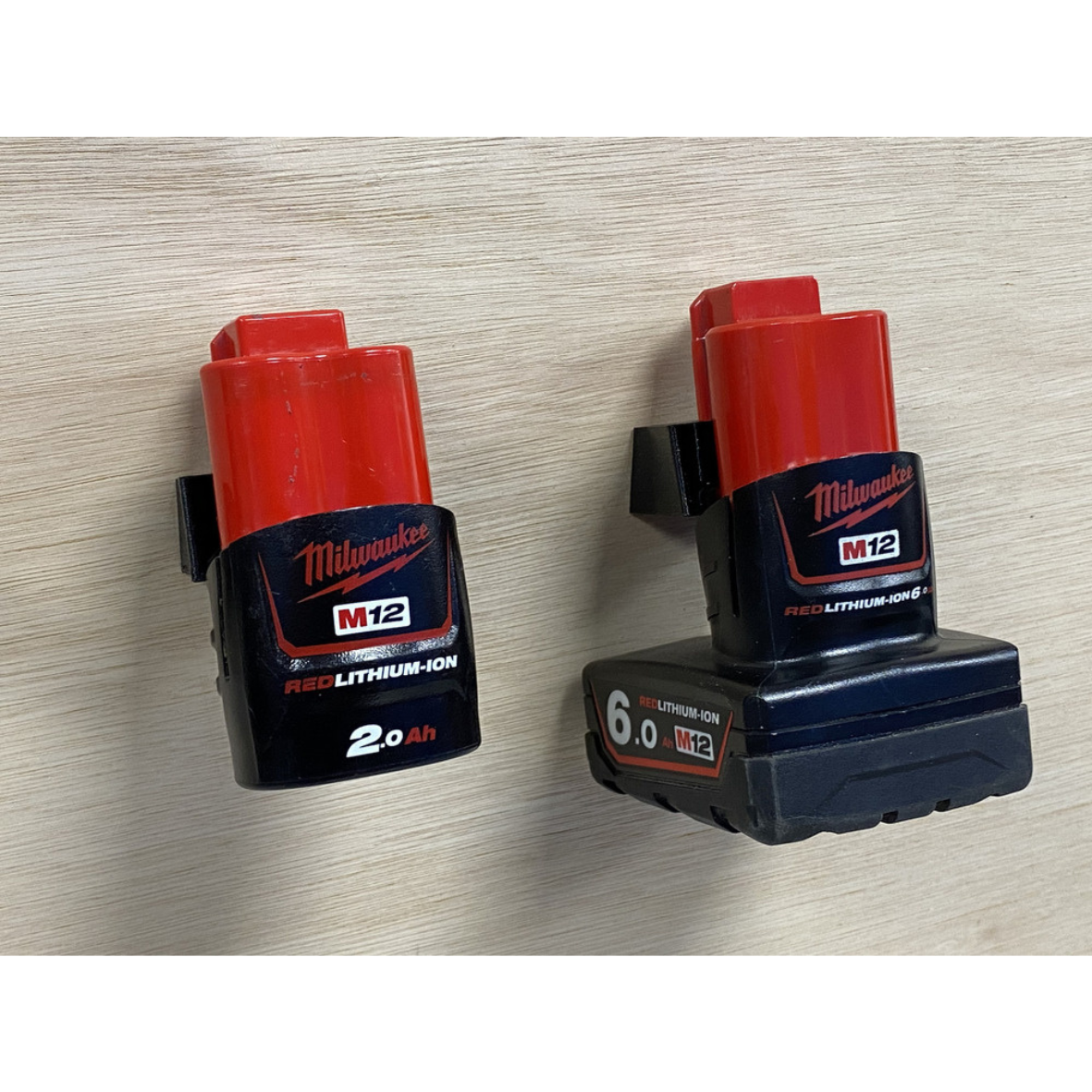 StealthMounts Battery Mounts for Milwaukee M12 Series [SKU: BM-MW12-RED-6]