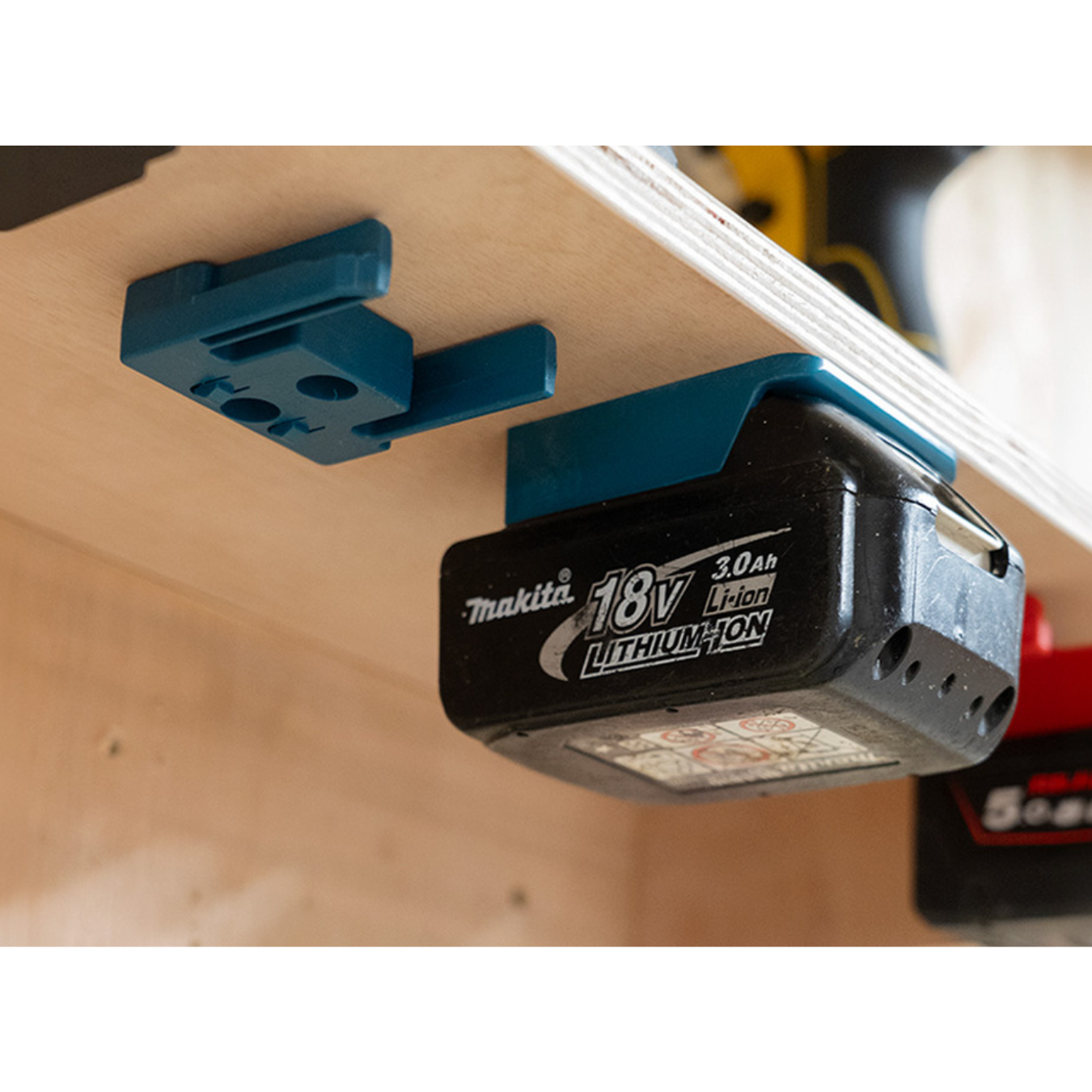 StealthMounts Battery Mounts for Makita 18V LXT Series [SKU: BM-MK18-BLU-6] Secondary image