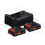 BOSCH EXPERT 18V 4.0AH STARTER KIT SET 2PCS BATTERY AND 1PC GAL 12V/18V-80 FAST CHARGER