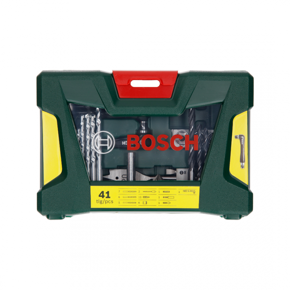 BOSCH 41PCS V-LINE DRILL BIT & SCREWDRIVER BIT SET WITH ANGLE DRIVER