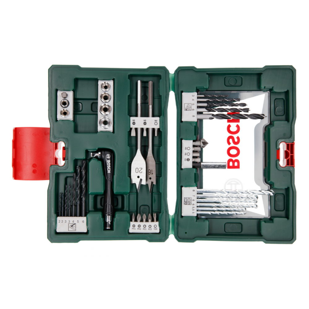 BOSCH 41PCS V-LINE DRILL BIT & SCREWDRIVER BIT SET WITH ANGLE DRIVER