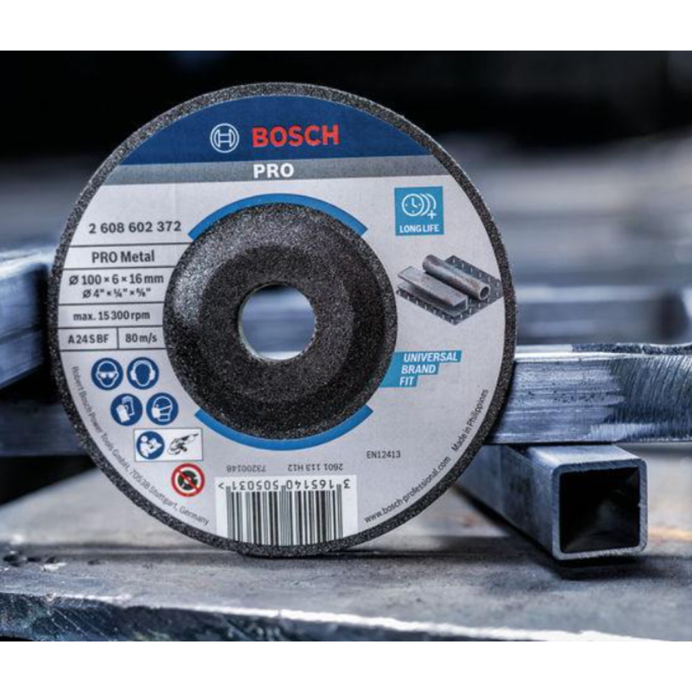 BOSCH PRO METAL GRINDING DISC 100 X 6 X 16 MM