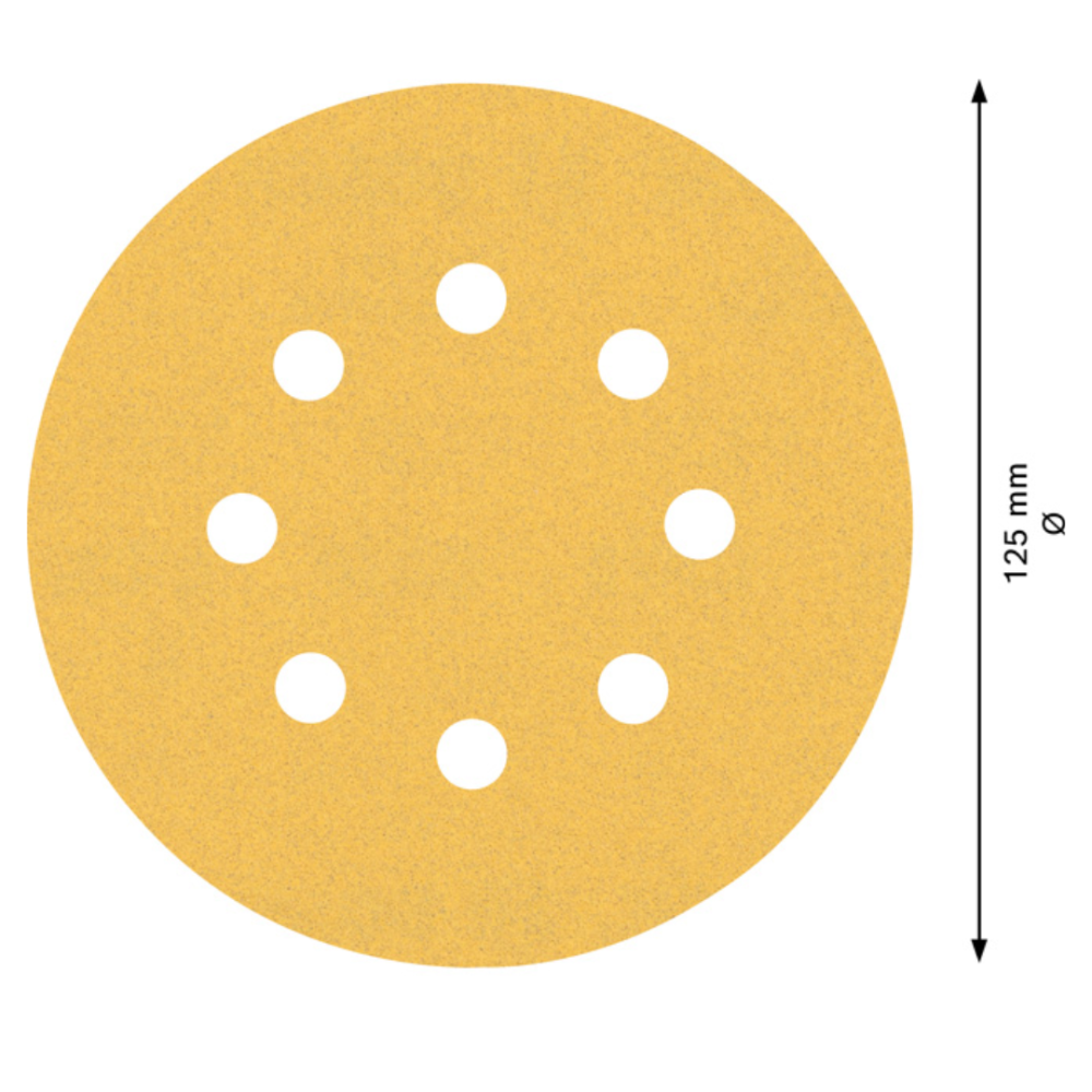 BOSCH EXPERT C470 125MM GRIT 60 TO GRIT 400 SANDPAPER WOOD & PAINT SANDING DISC (5PCS/PACK) 8 HOLES