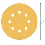 BOSCH EXPERT C470 125MM GRIT 60 TO GRIT 400 SANDPAPER WOOD & PAINT SANDING DISC (5PCS/PACK) 8 HOLES
