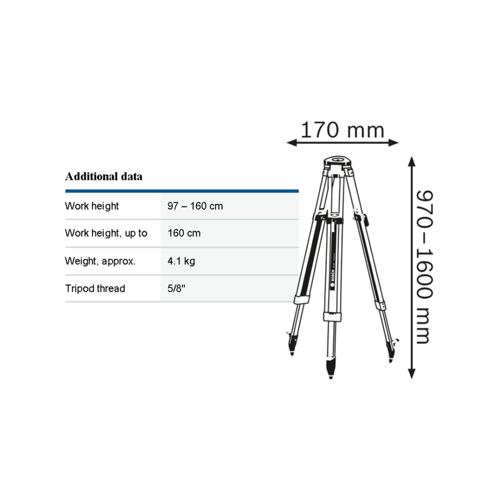 BOSCH BT 160 PRO BUILDING TRIPOD STAND