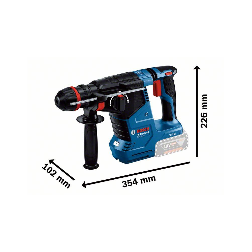 BOSCH GBH 187-LI PRO CORDLESS ROTARY HAMMER DRILL 18V ONE CHUCK